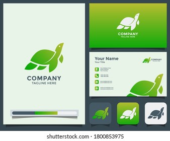 Turtle logo and business card