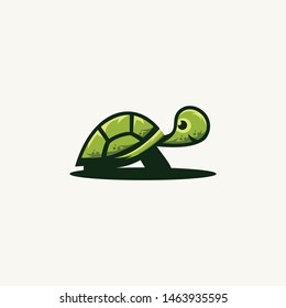 turtle logo with cartoon style and full color