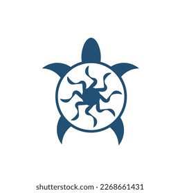 Logotipo de tortuga con icono de círculo para la ilustración de la compañía del logotipo, para icono , vector