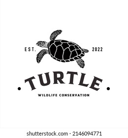 Turtle logo, company logo design idea, vector illustration