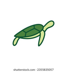Turtle logo design. Animal icon illustration