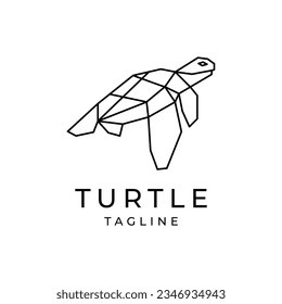 Turtle logo design icon template