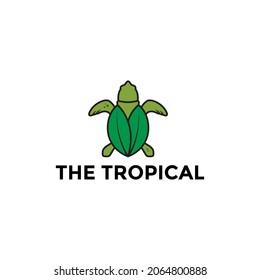 TURTLE WITH LOGO DESIGN ILLUSTRATION ICON SYMBOL