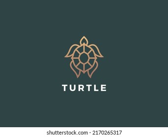 Turtle logo design. Modern icon. Sea turtle illustration.