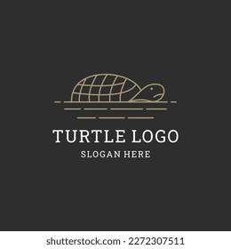 Turtle logo design. Modern icon. Sea turtle illustration. line art icon .