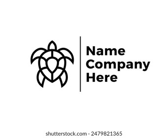 Turtle logo design. Modern icon. Sea turtle illustration.