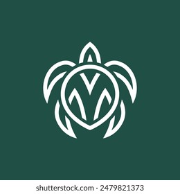 Turtle logo design. Modern icon. Sea turtle illustration.