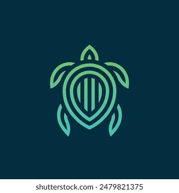 Turtle logo design. Modern icon. Sea turtle illustration.