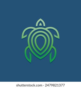 Turtle logo design. Modern icon. Sea turtle illustration.