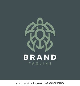 Turtle logo design. Modern icon. Sea turtle illustration.