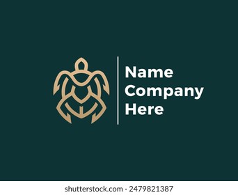 Turtle logo design. Modern icon. Sea turtle illustration.