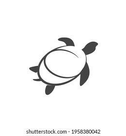 turtle logo design, turtle silhouette, vector illustration template