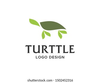 Turtle logo design. simple modern flat style logo