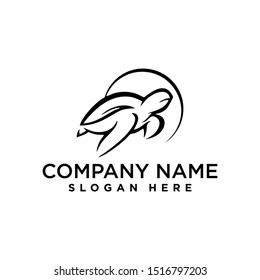 turtle logo design template inspiration, vector illustration