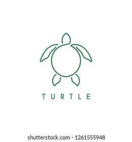 Turtle logo design. Vector illustration