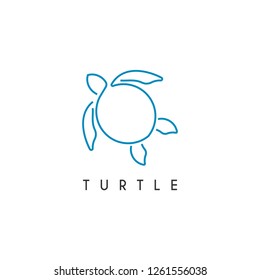 Turtle logo design. Vector illustration