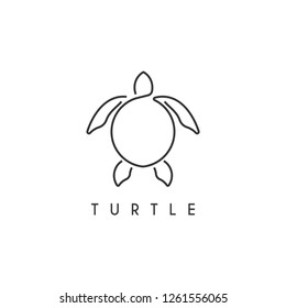 Turtle logo design. Vector illustration