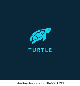 Turtle logo design. Vector illustration.