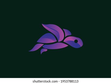 Turtle Logo design Vector Illustration template