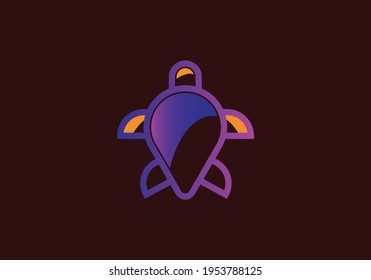 Turtle Logo design Vector Illustration template