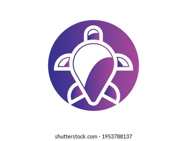 Turtle Logo design Vector Illustration template