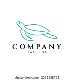Turtle logo design vector illustration
