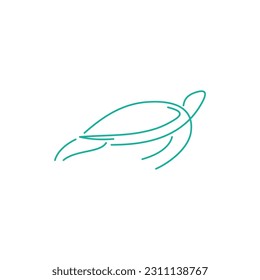 Turtle logo design vector illustration