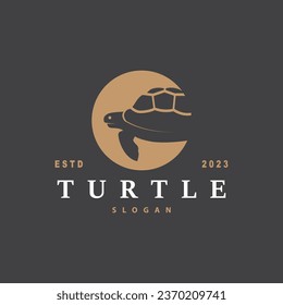 Turtle Logo Design Vector Illustration Symbol Template