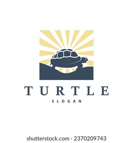 Turtle Logo Design Vector Illustration Symbol Template
