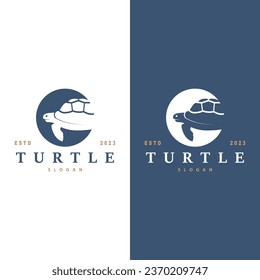 Plantilla de símbolo del vector de diseño de logotipo de tortuga