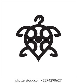 turtle logo design vector image