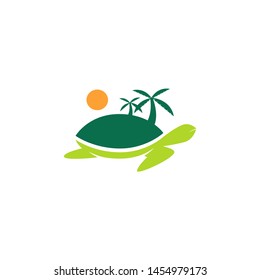 Turtle Logo Design Vector Template