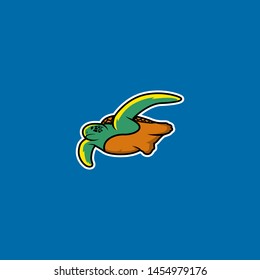 Turtle Logo Design Vector Template