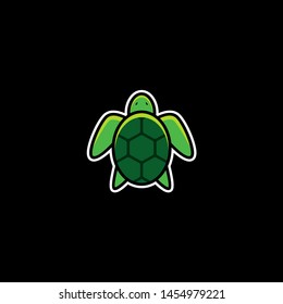 Turtle Logo Design Vector Template