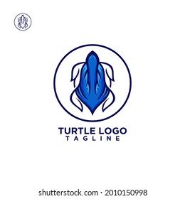 Turtle logo design vector template