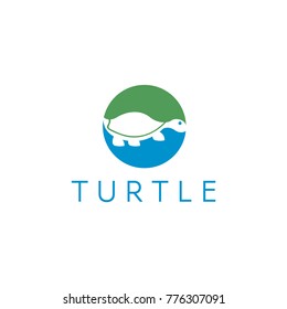 Turtle logo. Easy to change size, color and text