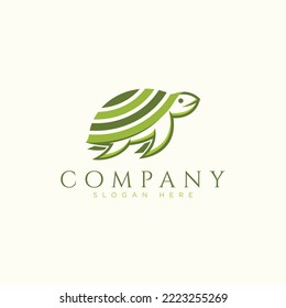 Turtle logo with green color concept design. Vector illustration EPS.8 EPS.10