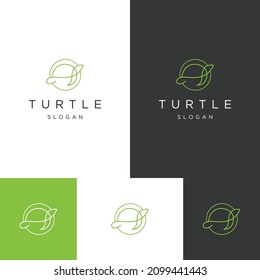 Turtle logo icon design template 