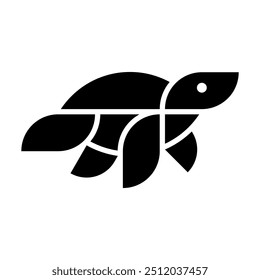 Turtle logo. Icon design. Template elements