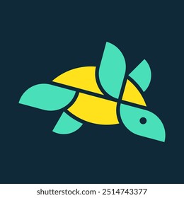 Turtle logo. Icon design. Template elements