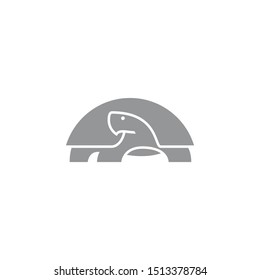 Turtle Logo Icon vector black