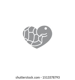 Turtle Logo Icon vector black