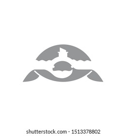 Turtle Logo Icon vector black