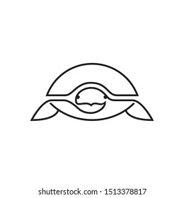 Turtle Logo Icon vector black