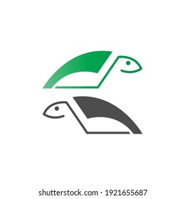 Turtle logo icon vector template illustration design