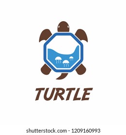 turtle logo isolated on white background,  vector illustration
