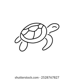 Schildkröte Logo Linie Kunst Vektorgrafik.