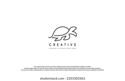Turtle logo with a minimalist concept.