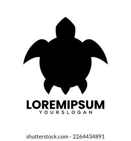 turtle logo silhouette template vector