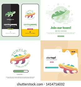 Turtle Logo Template, Colorful. can use for landing page, template, ui, web, mobile app, poster, banner, flyer, stickers. EPS 10